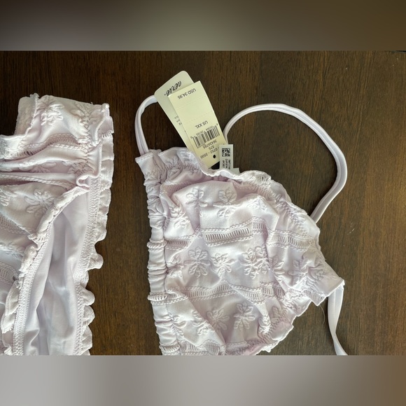 2/$20 🏷️ 💗 NWT Aerie Eyelet Cheeky Bikini set XL - Picture 11 of 11